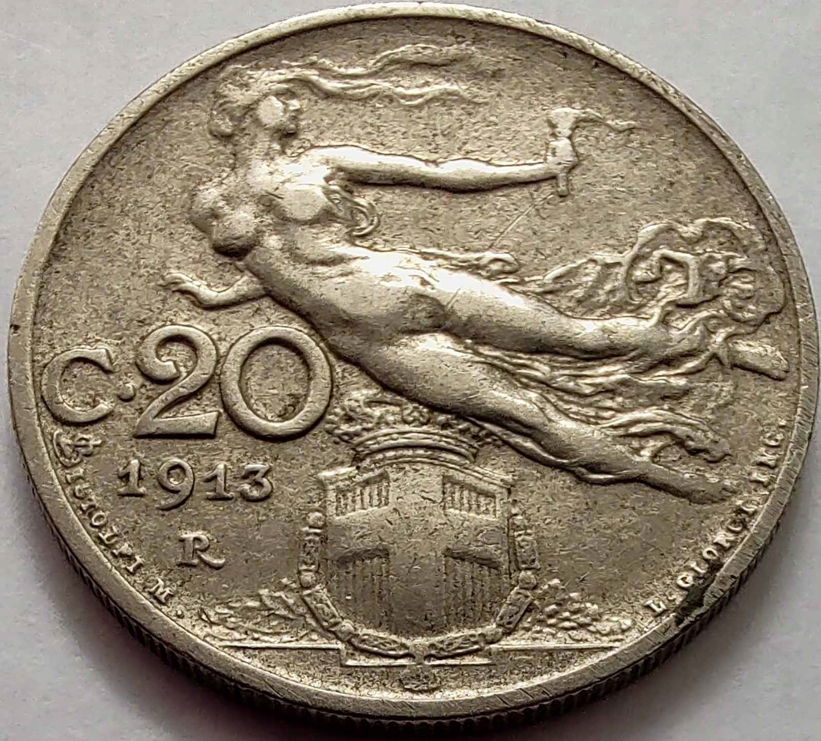 1682 - Włochy 20 centesimi, 1913