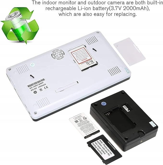 Bezprzewodowy Video Domofon 2,4 GHz, 7'', Kamera HD Kod producenta 163n-69