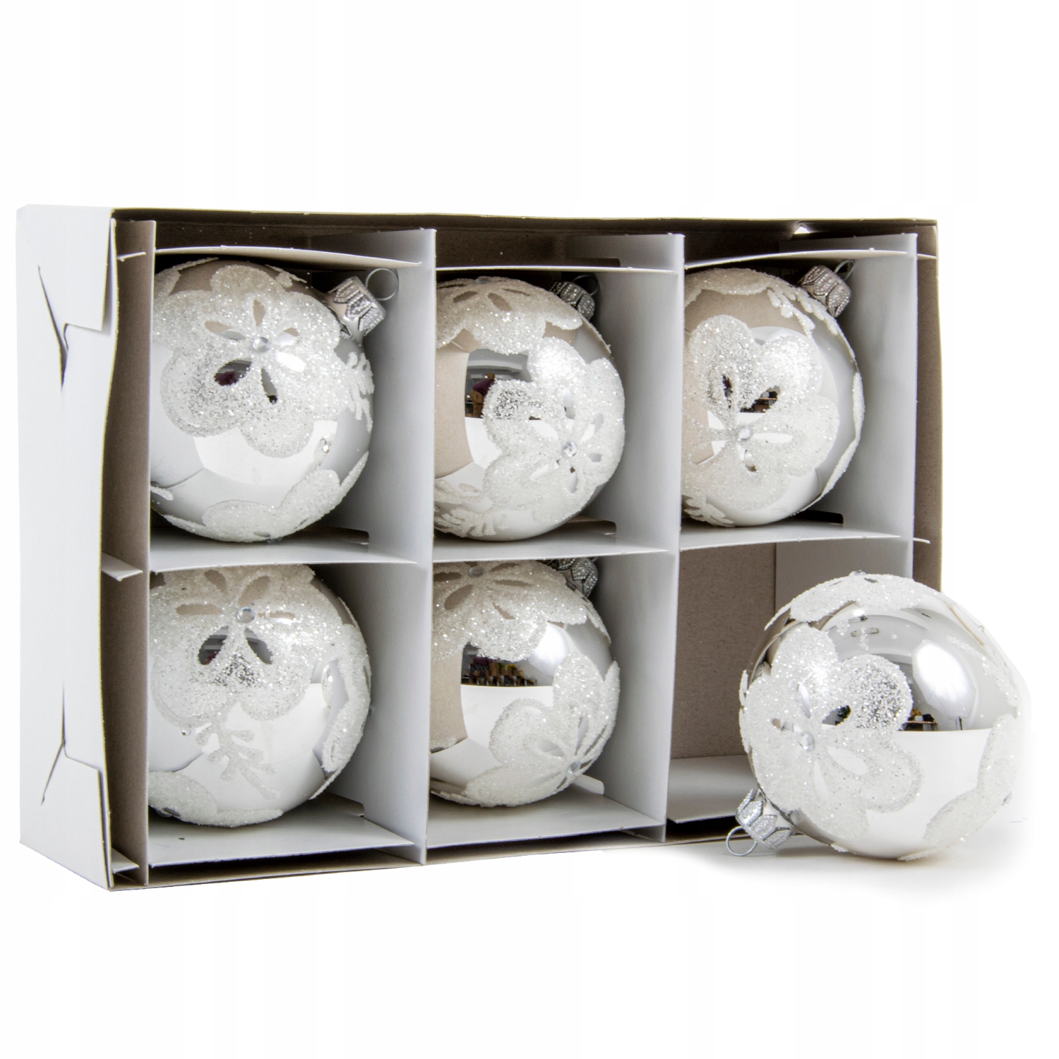 

Bombki Szklane Na Choinkę 8 CM Lustrzane 6 szt.