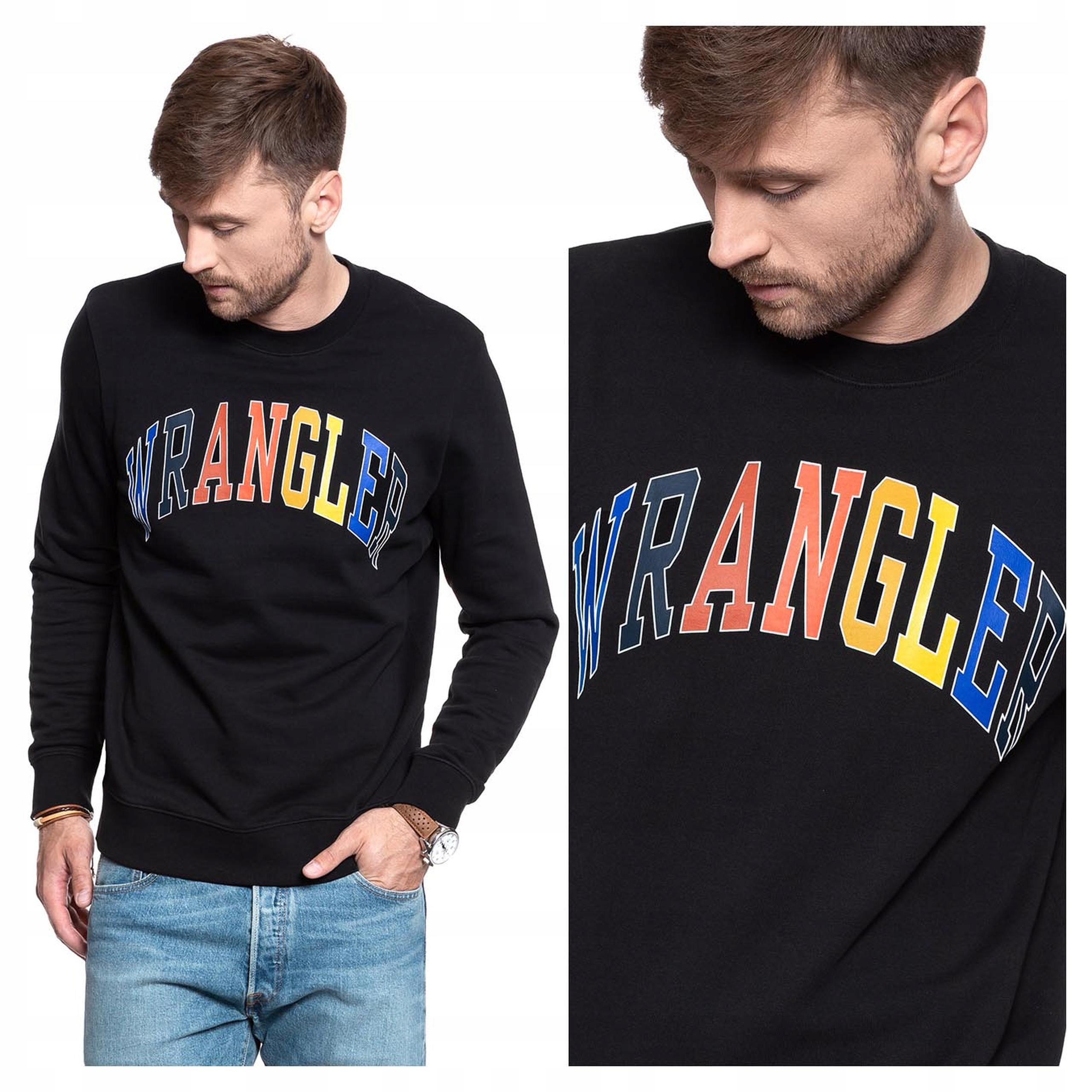 Wrangler Logo Sweat Pánská Mikina Logo Print XL