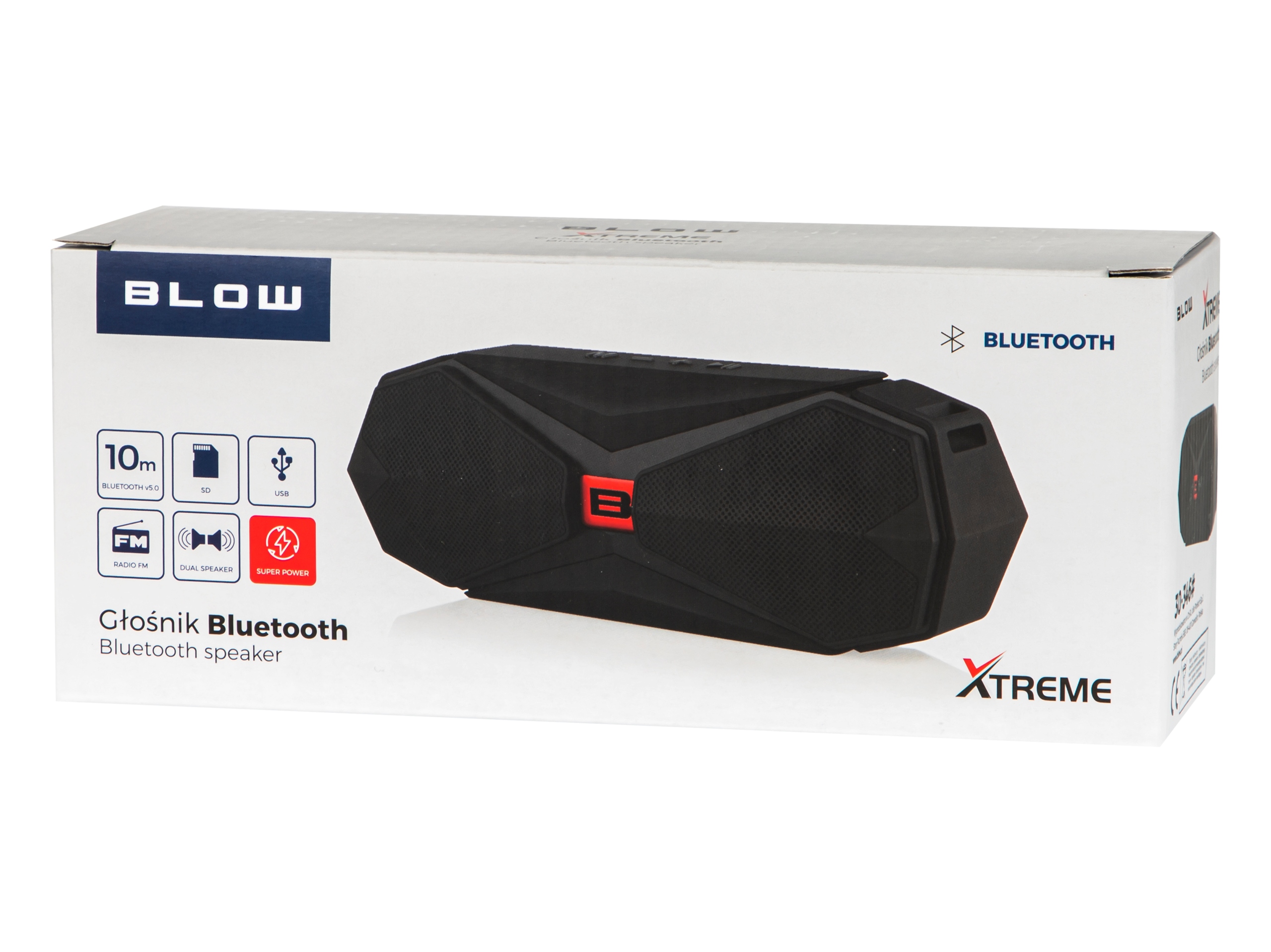 MOCNY GŁOŚNIK BLUETOOTH BOOMBOX BEZPRZEWODOWY RADIO PRZENOŚNY USB SD PASEK Funkcje radio FM