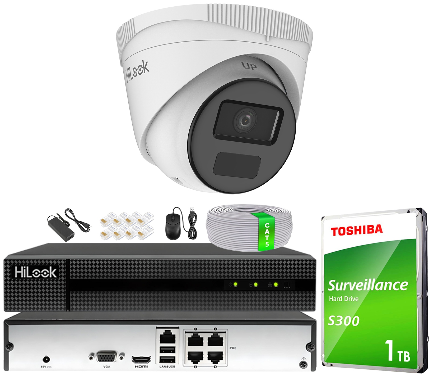 Sada Ip monitorování pro domácnost 4Mpx kamera na kroucený diskový záznamník 1TB