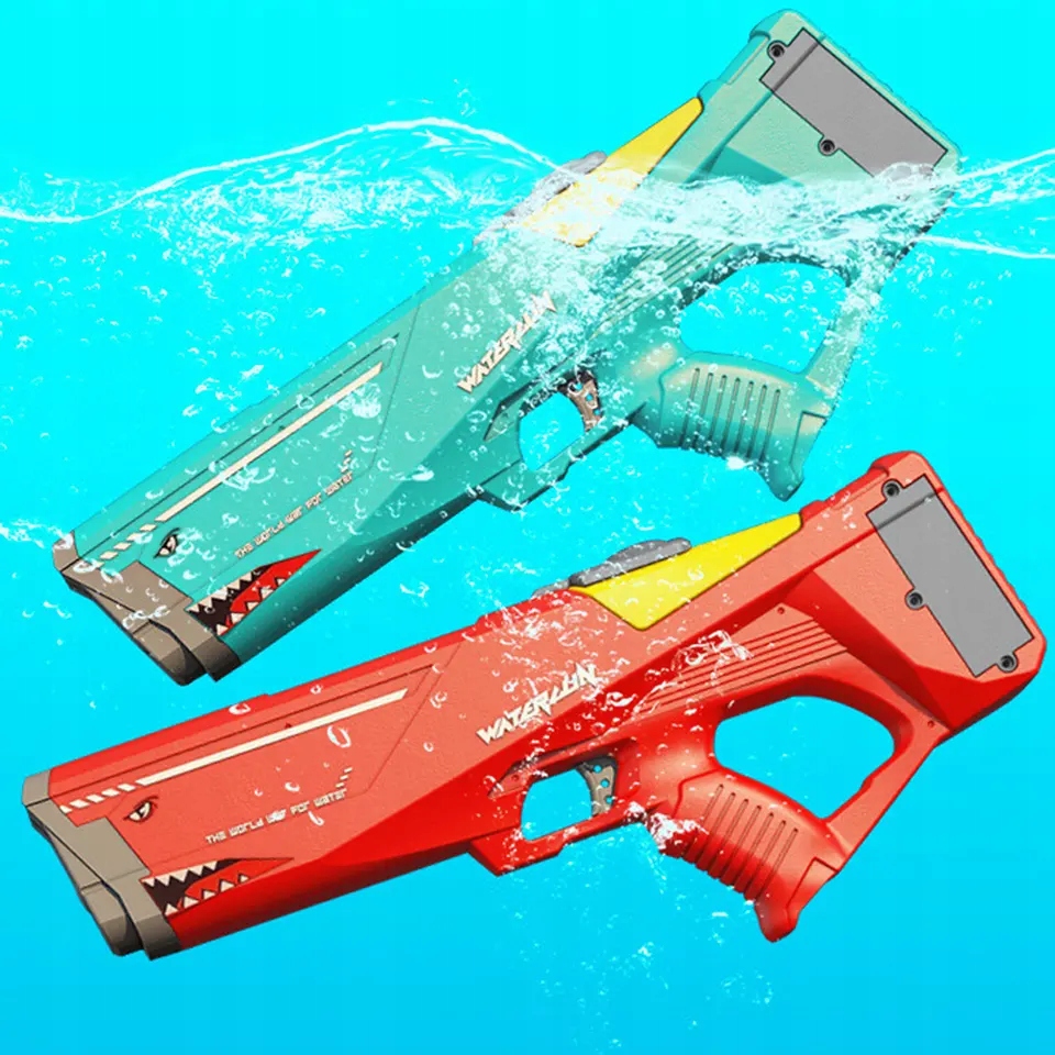 PISTOLET NA WODĘ ELEKTRYCZNY MIOTACZ NA WODE AUTOMAT DLA DZIECI CZERWONY Kolor odcienie czerwieni