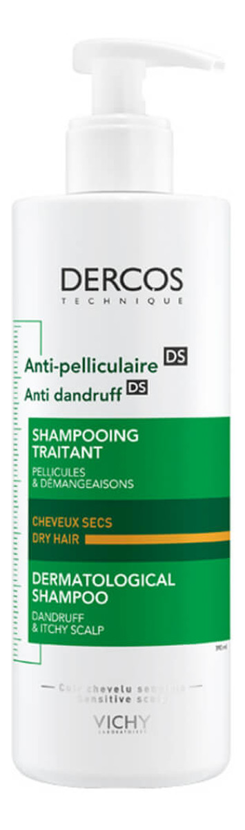 Vichy Dercos anti-dandruff szampon przeciwłupieżowy do włosów suchych 390ml