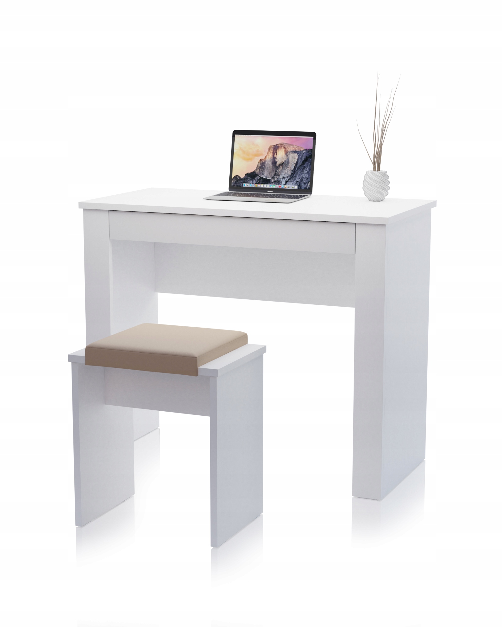 TABORET SIMPLE STOŁEK SIEDZISKO DO TOALETKI BIAŁE Marka Meble Stelmach