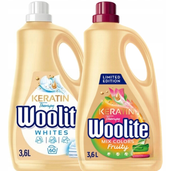 Levně Woolite Fruity White Tekutý prací prostředek Mix 2x3,6L