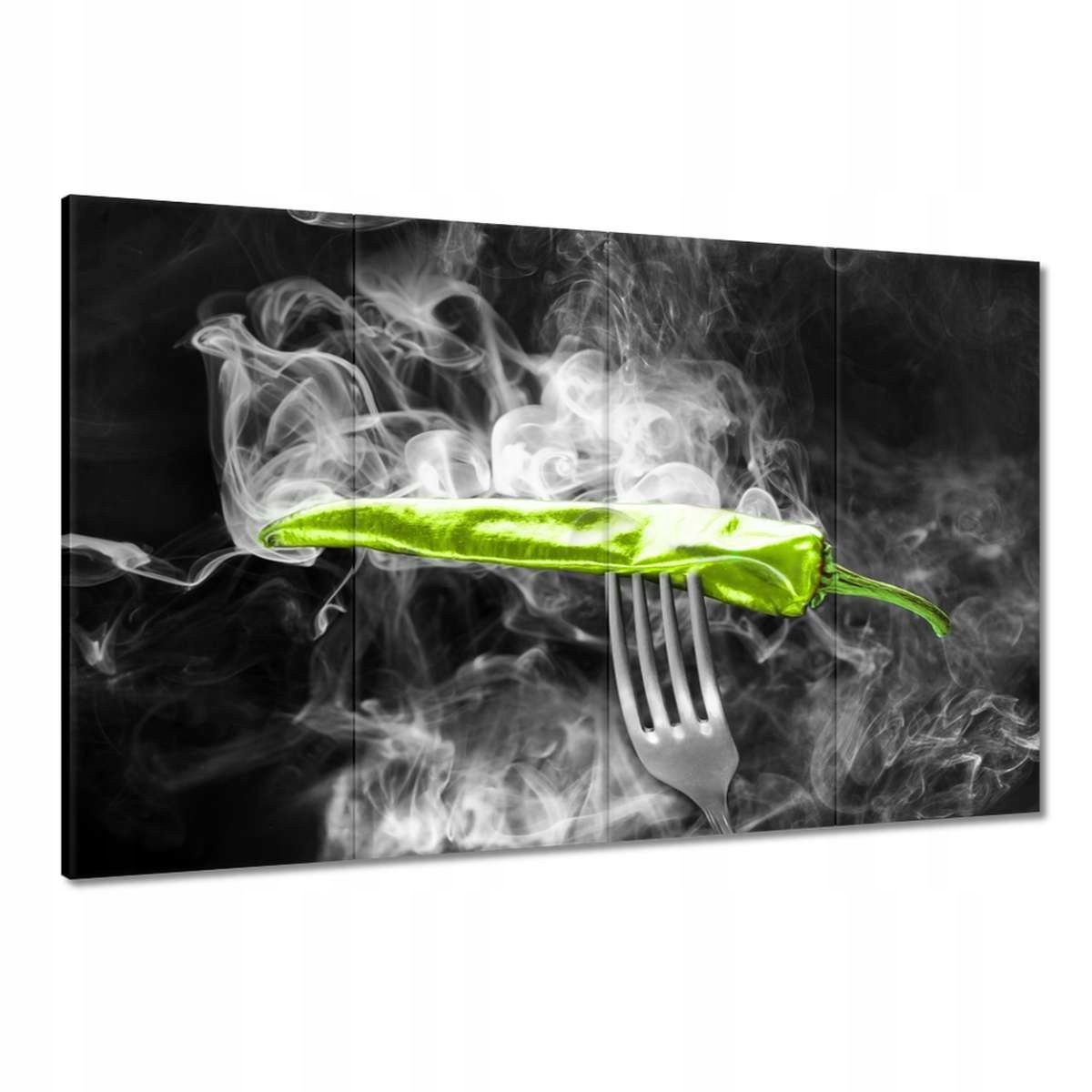 Obrazy 120x80 Zelená paprika v kouři