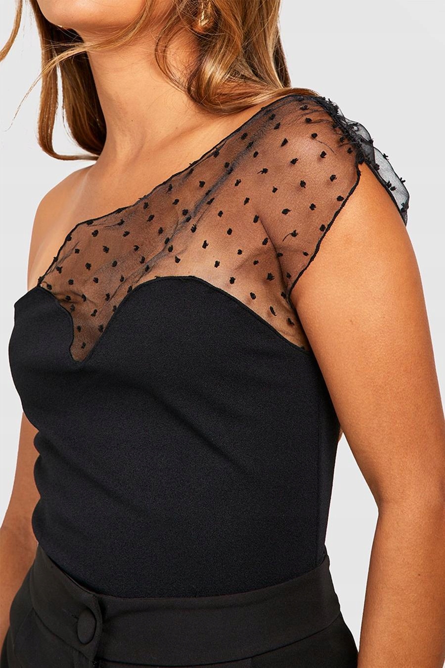 LC92310 *BOOHOO ASYMETRYCZNE BODY NA JDNO RAMIĘ GROSZKI S Rozmiar S (36)