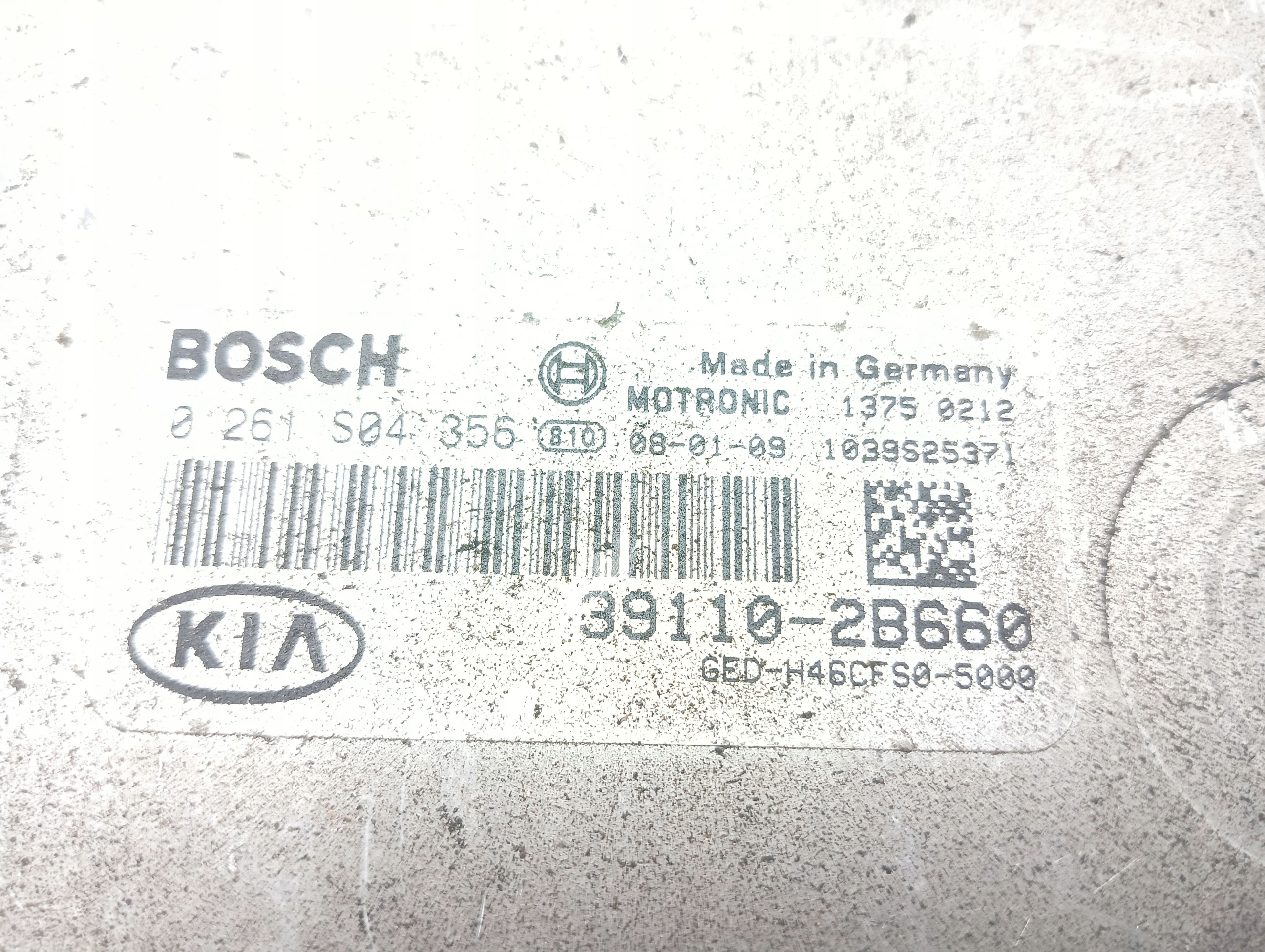 computer Centralina Motore KIA PRO CEED e 1 ED 1.6 16V 122KM 39110-2B660
