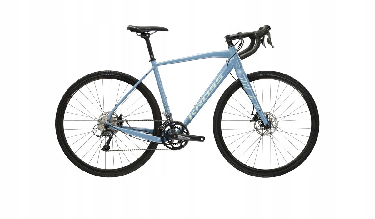 Rower gravel Kross Esker 1.0 rama 20 cali koło 28" niebieski zielony
