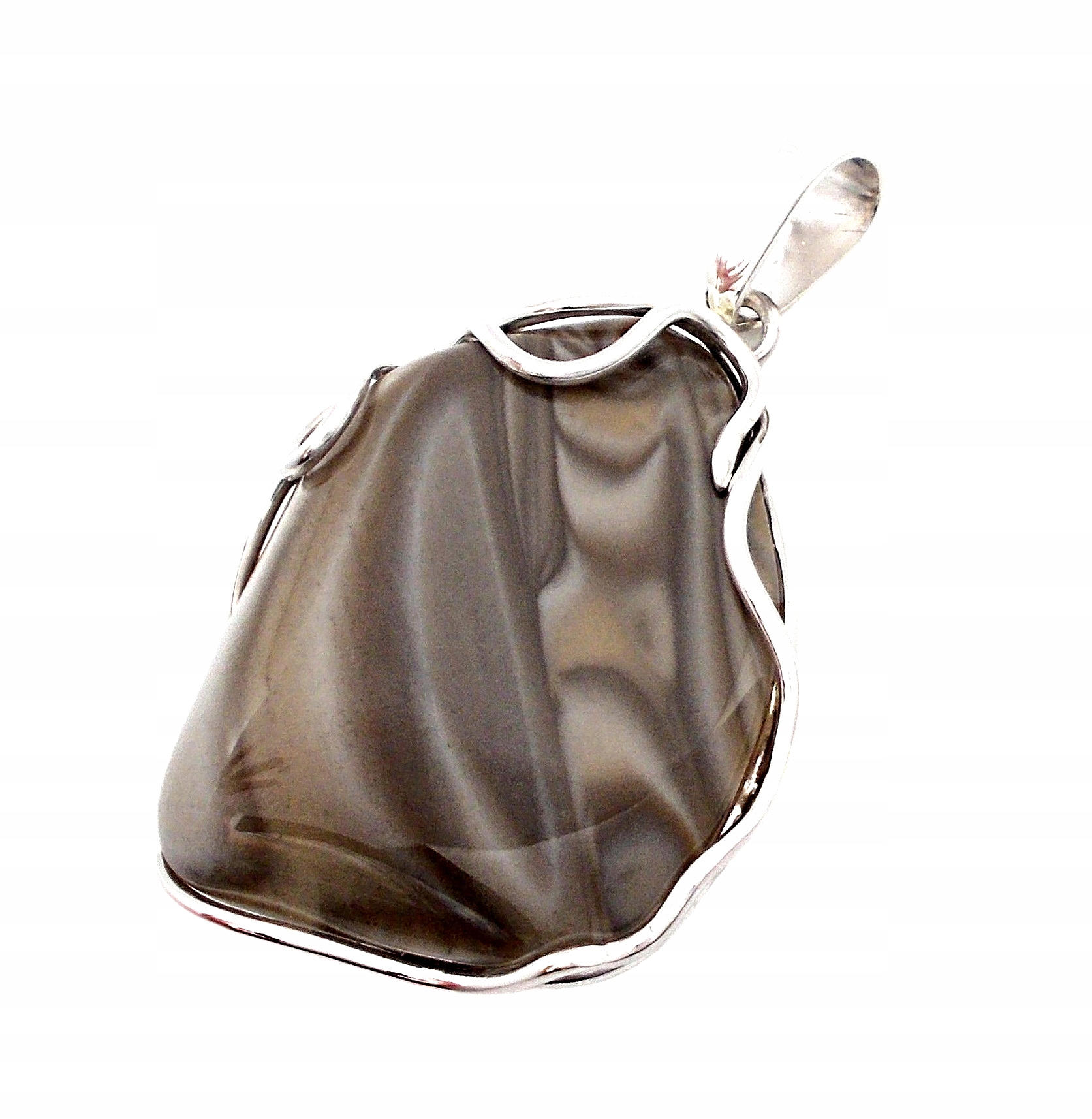 Přívěsek Z Pruhovaného Křemene A Stříbra 925