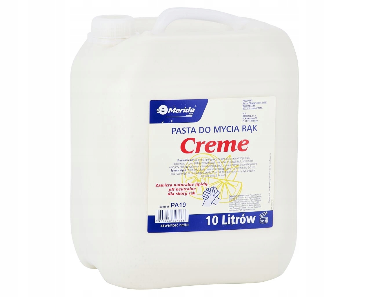 PASTA BHP DO MYCIA RĄK 10L MERIDA CREME