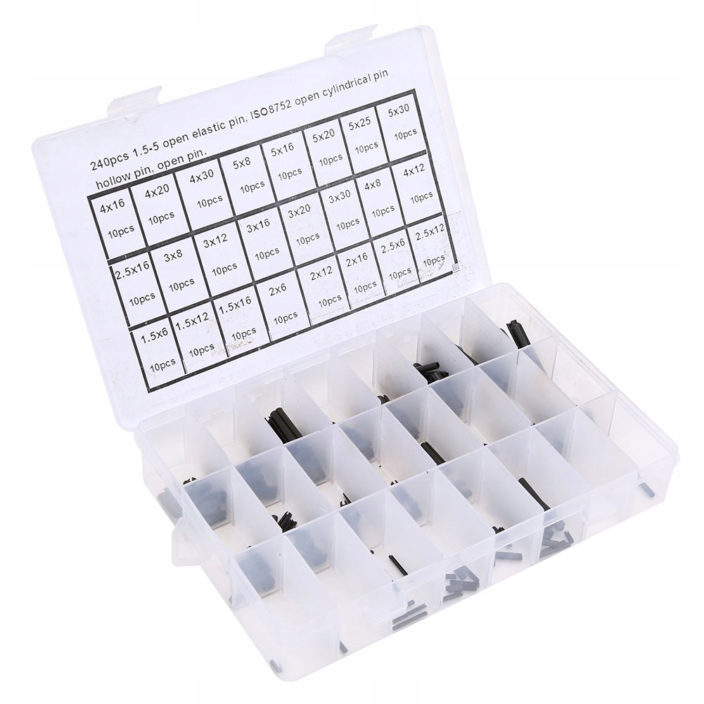 ZESTAW WAŁKÓW SPRĘŻYSTYCH SPRĘŻYNOWYCH KOŁKI 240 EAN (GTIN) 6900447161118