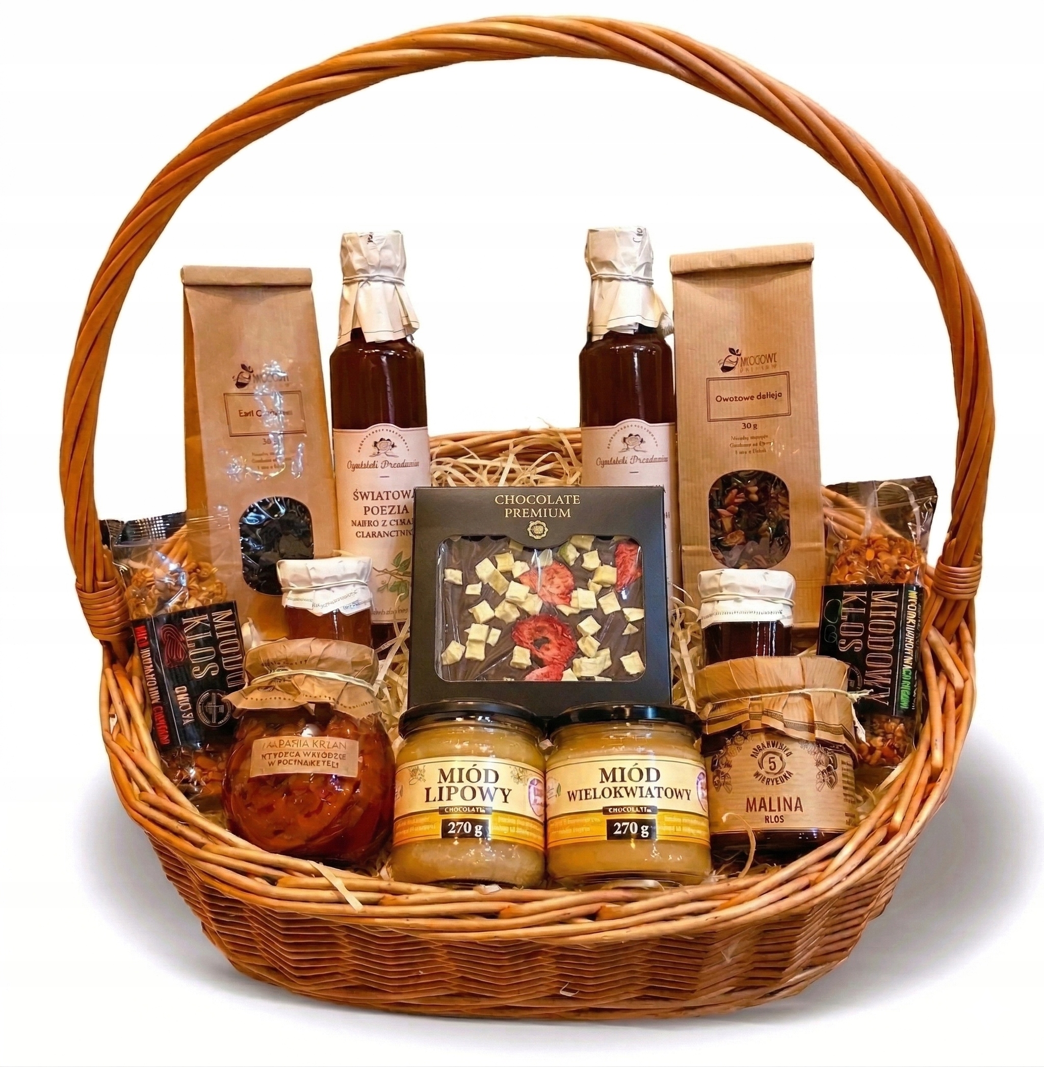 Dárkový Koš Dárek Med Pochoutky Čaj Sirup Čokoláda Citron