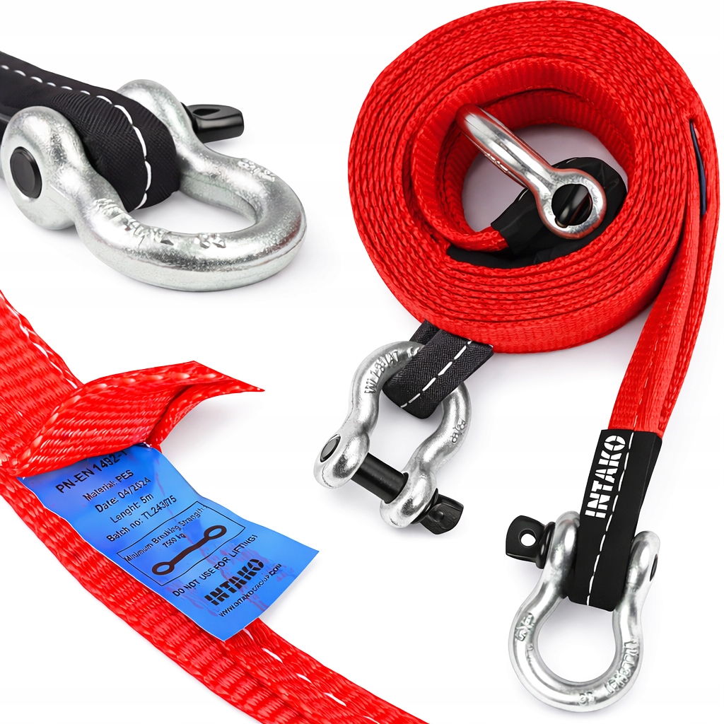 Tažné lano s Szeklami Atest 7,5T Tažné lano tažný pás 5M In