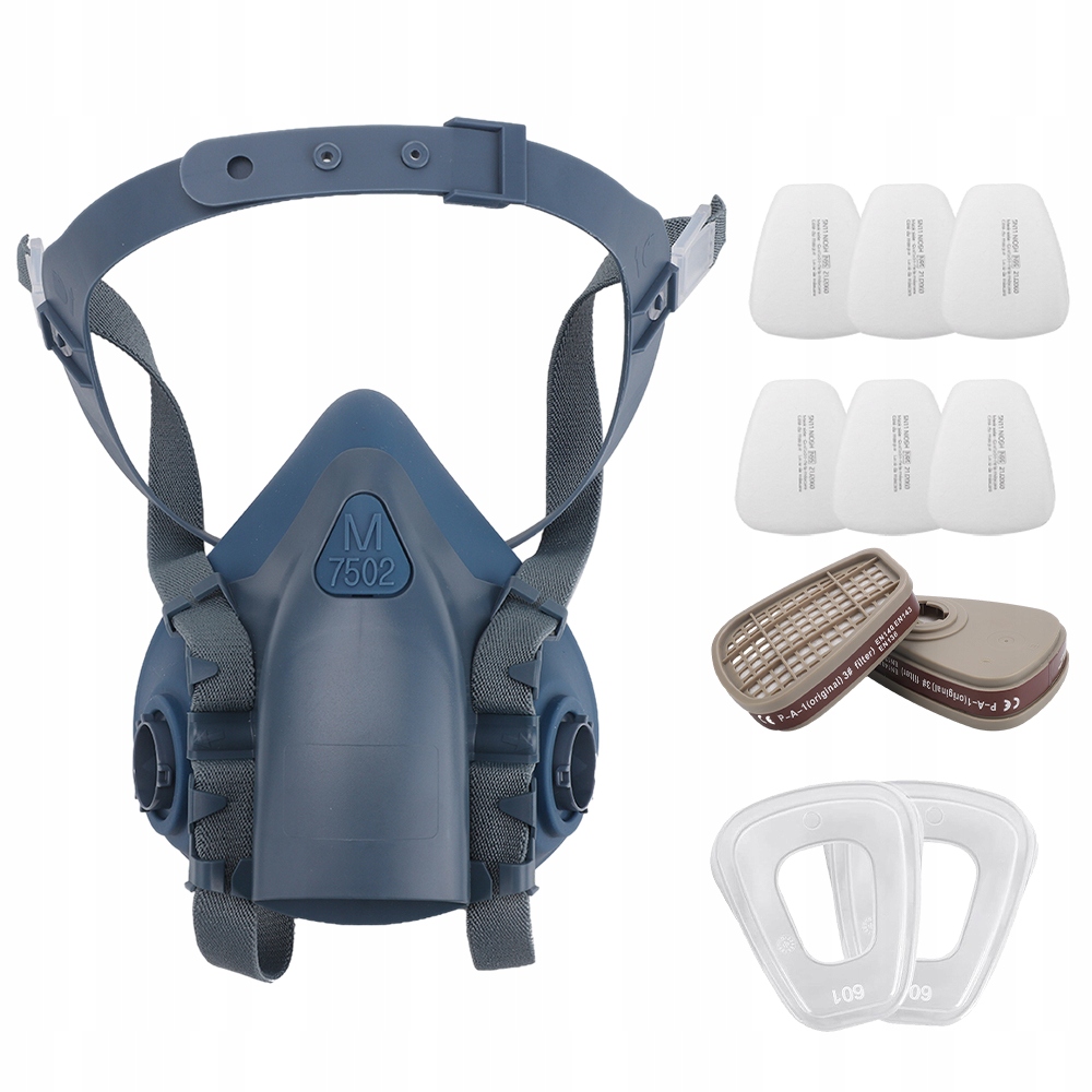 PÓŁMASKA MASKA LAKIERNICZA 7502 KOMPLETNA Z FILTRA