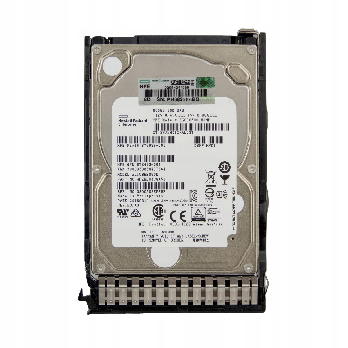Hp 872736-001 872736-001 600GB 10K 128MB SAS-3 2.5'' EG000600JWJNH