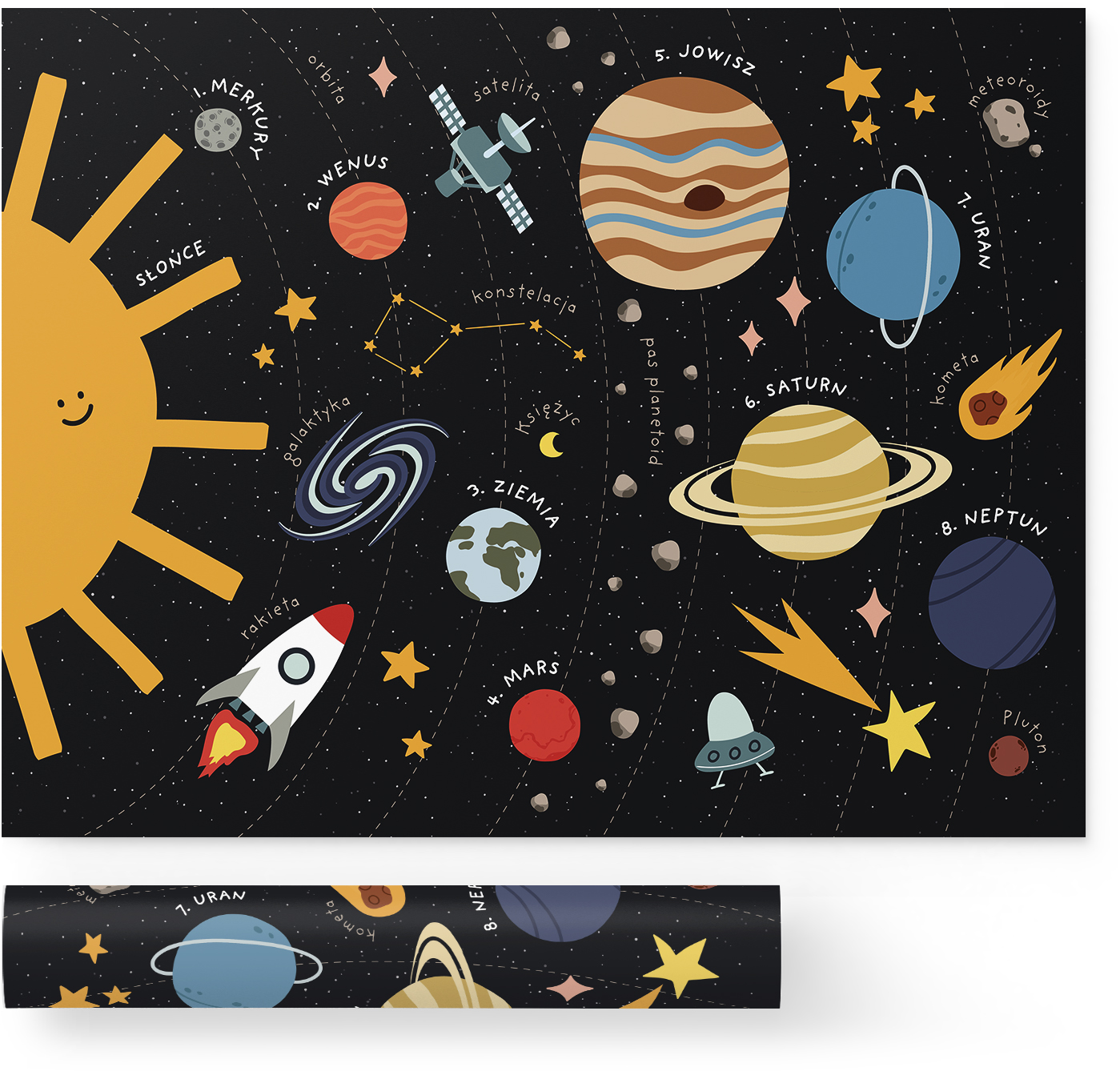 

Plakat Edukacyjny Układ Słoneczny Kosmos 50x70