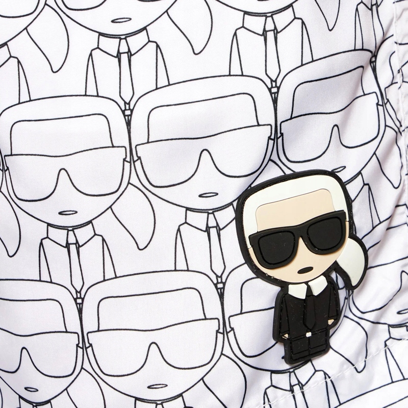 Karl Lagerfeld kąpielówki szorty męskie białe Medium Boardshort XL Model Medium boardshort