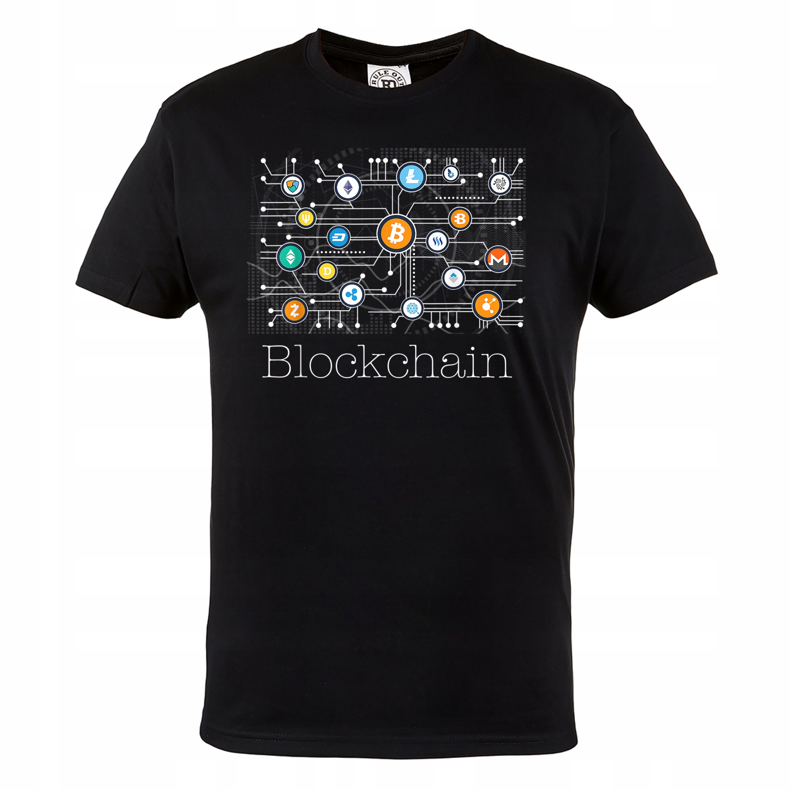

Męska Koszulka Z Nadrukiem Bitcoin Kryptowaluty