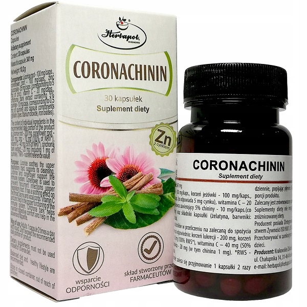 CORONACHININ Jeżówka Lukrecja zioła CYNK ODPORNOŚĆ