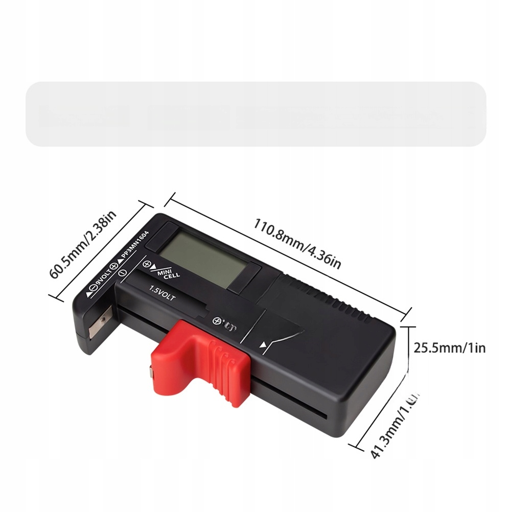 TESTER NAPIĘCIA AKUMULATORA WYŚWIETLACZ CYFROWY Model 23601540