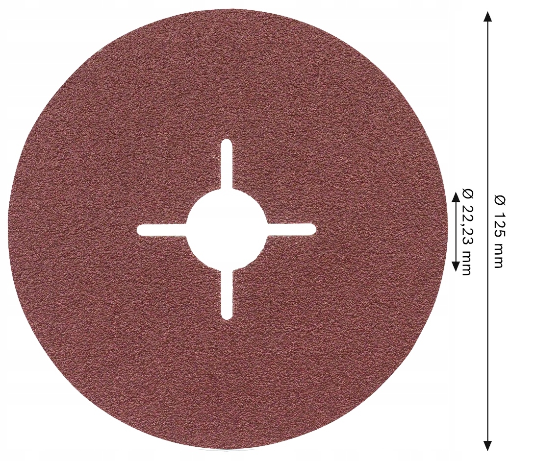 BOSCH TARCZA KRĄŻEK PAPIER FIBRA R444 125 mm G80 Kod producenta 2608605477