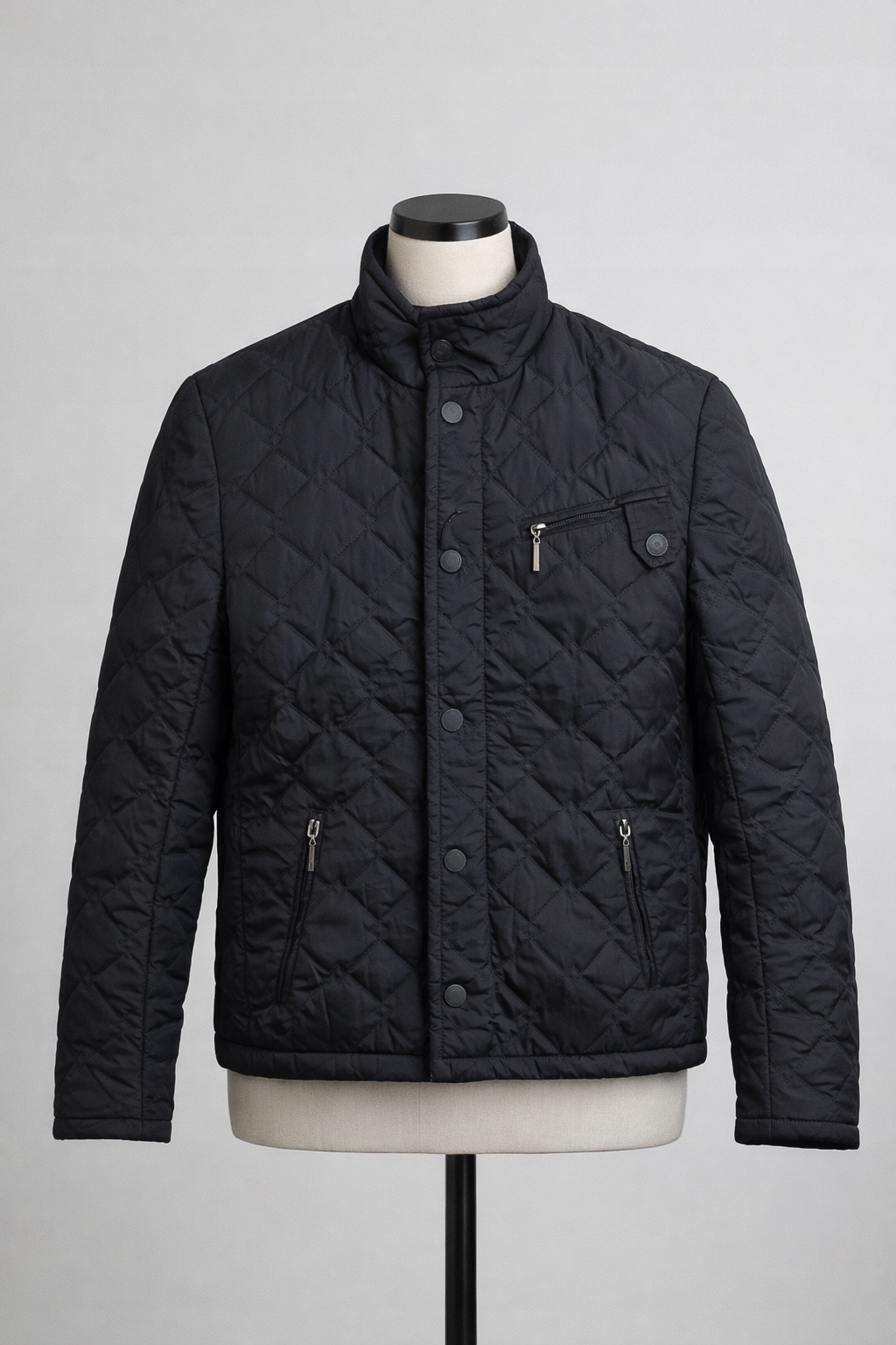 Černá modrá pánská jarní bunda velikost L