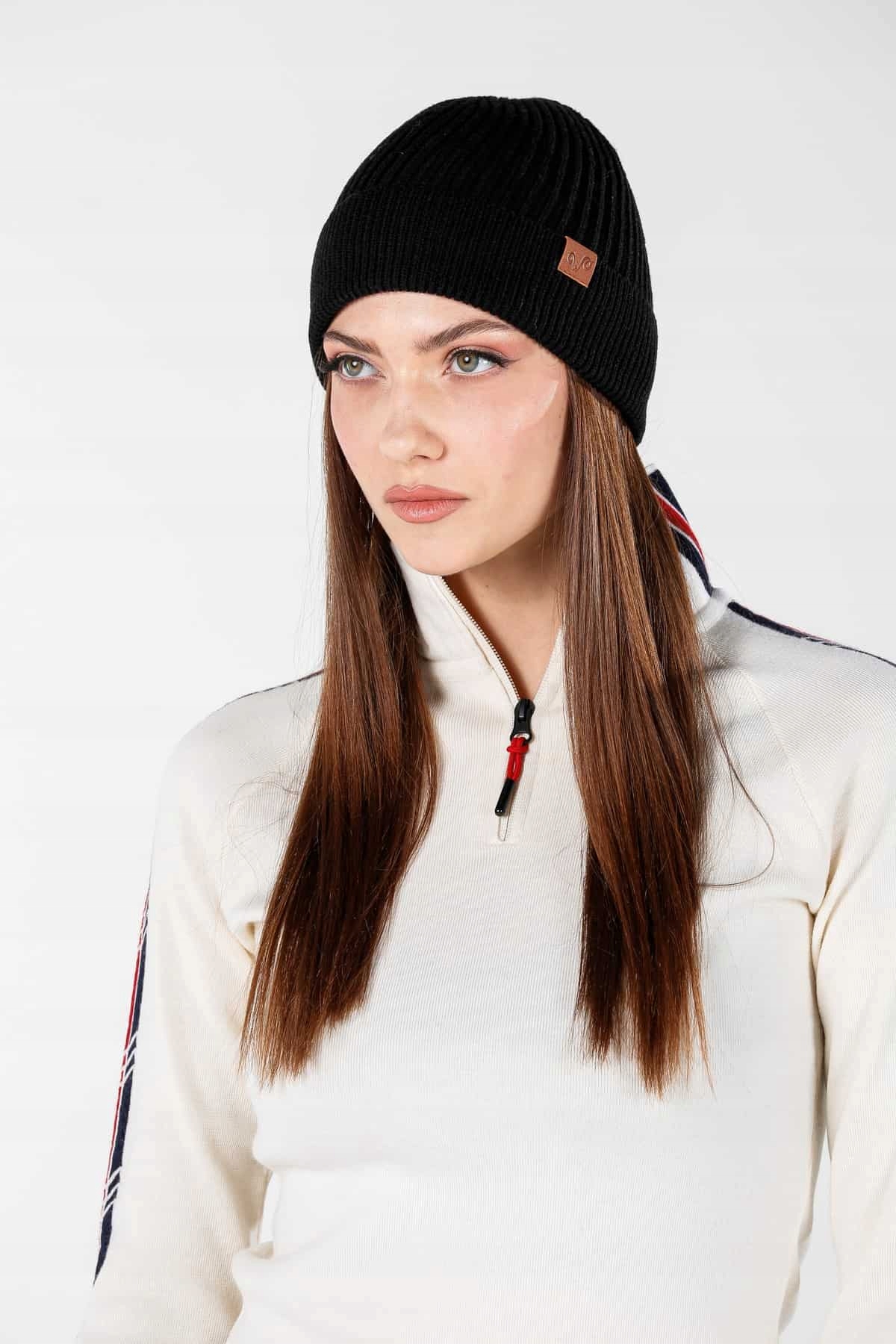 CZAPKA UNISEX Z 100% WEŁNY MERINO 210 g/m² FISHERMAN Czarny