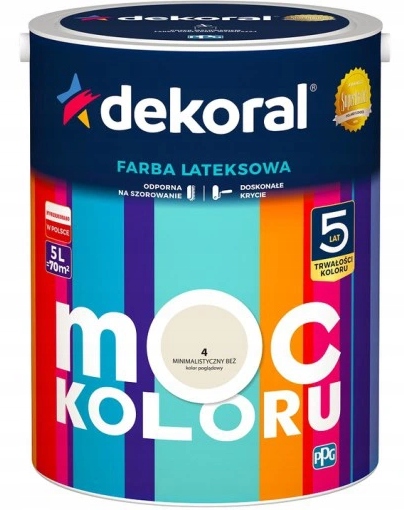 Dekoral Moc Koloru Farba Minimalistyczny Beż 5l