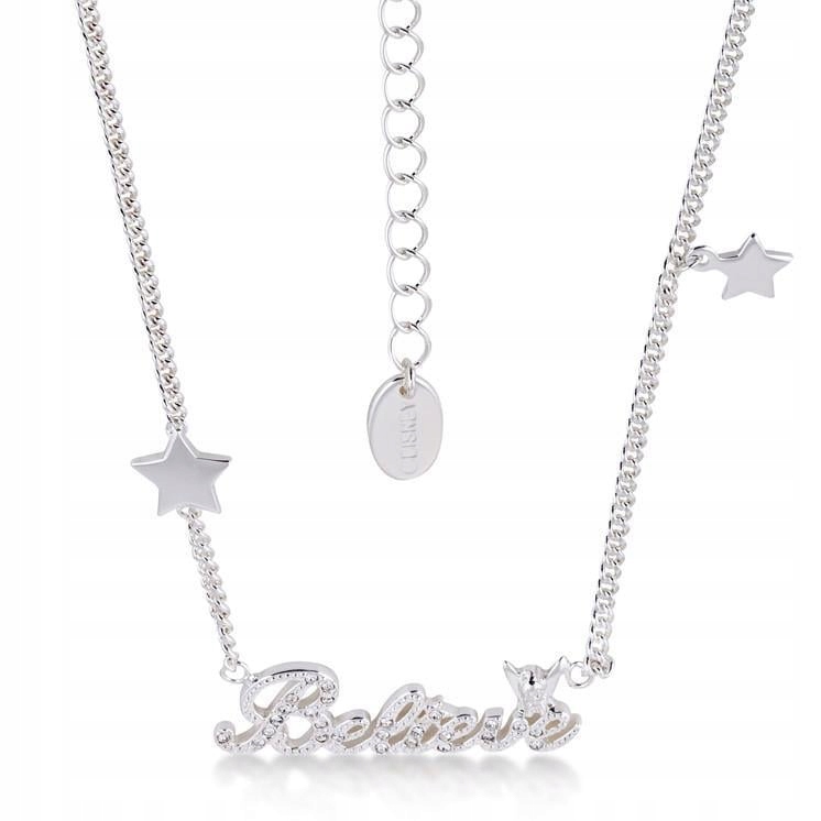 Disney Tinker Bell Náhrdelník Beleive Crystal "pozlacený bílým zlatem