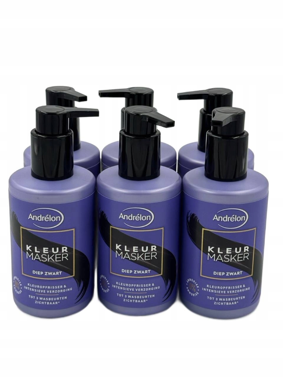 6x Andrelon Šampon Hluboká černá barva s arganovým olejem bez amoniaku