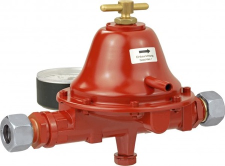 Gok reduktor plynu Lpg II stupně 10 kg/h 20-150 mbar RVS15 manometr ventil Prv