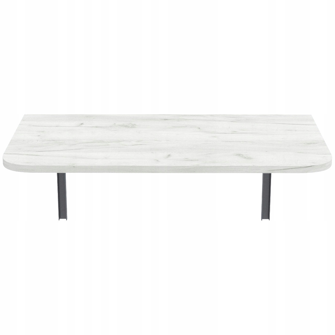 STÓŁ SKŁADANY STOLIK BLAT ROZKŁADANY 90x50 CRAFT BIAŁY ZAOKRĄGLONY Marka Mikon