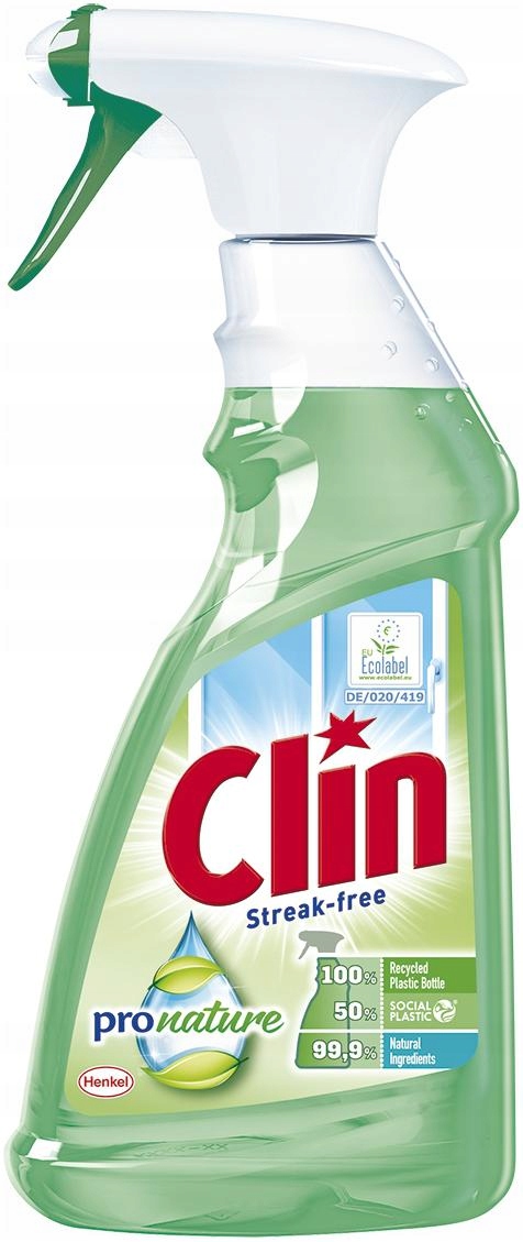 

Clin Pronature Płyn do mycia szyb z pompką 500 ml