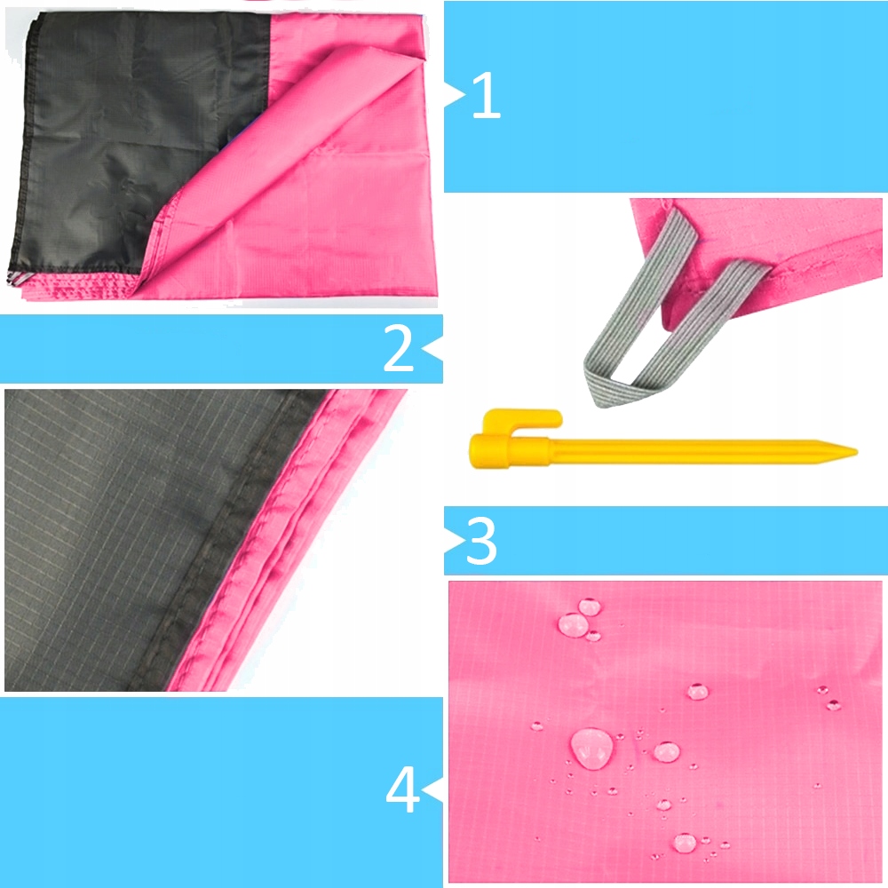 MATA DUŻY KOC PIKNIKOWY PLAŻOWY WODOODPORNY TURYSTYCZNY NA BIWAK IZOLACJA Rodzaj mata