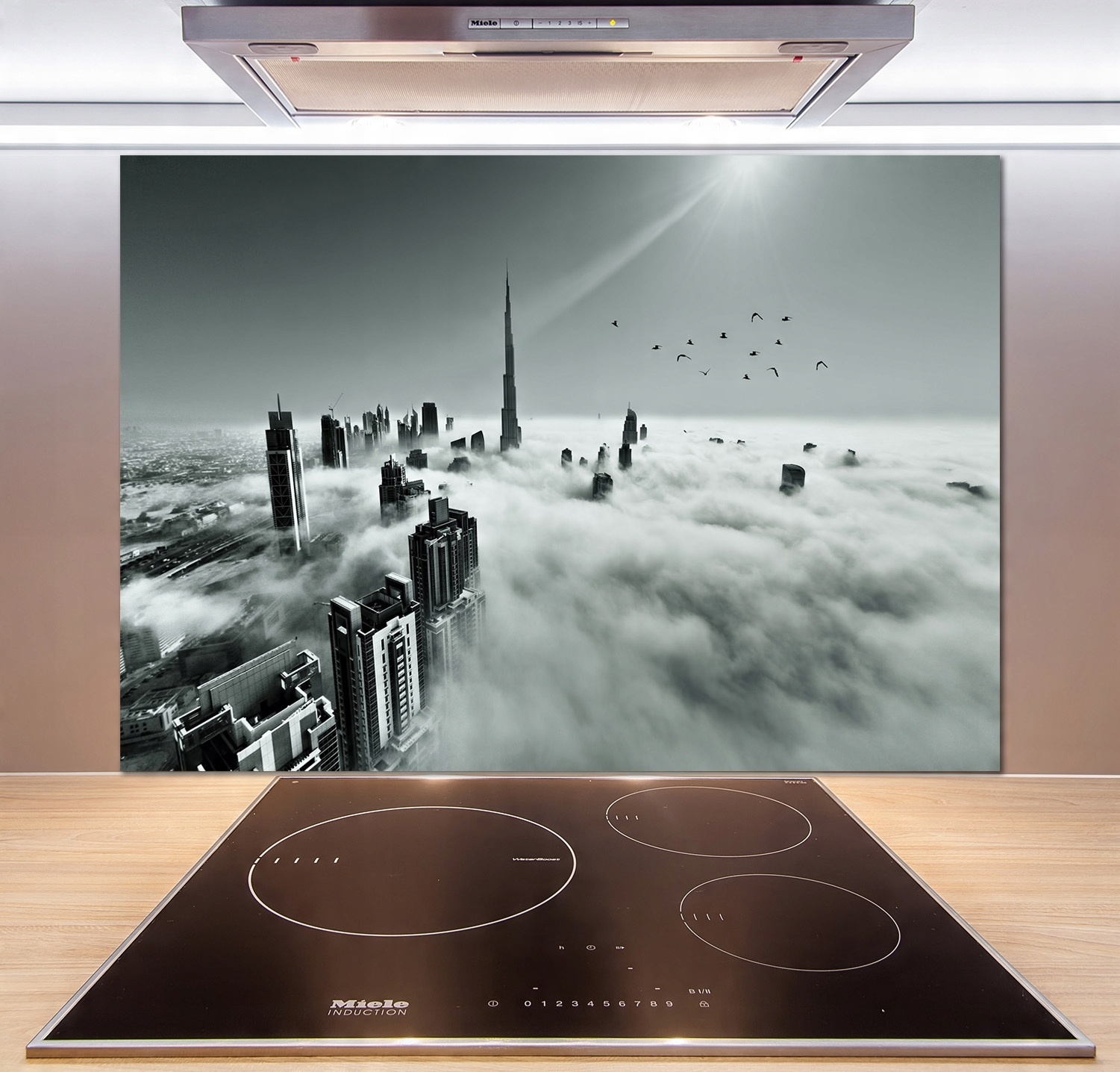 

Panel do kuchni Mgła nad Dubajem 100x70 cm + Klej