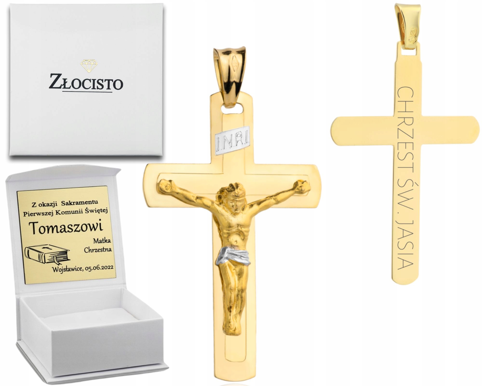Zlatý Křížek S Obrázkem Ježíše 585 Gravírování