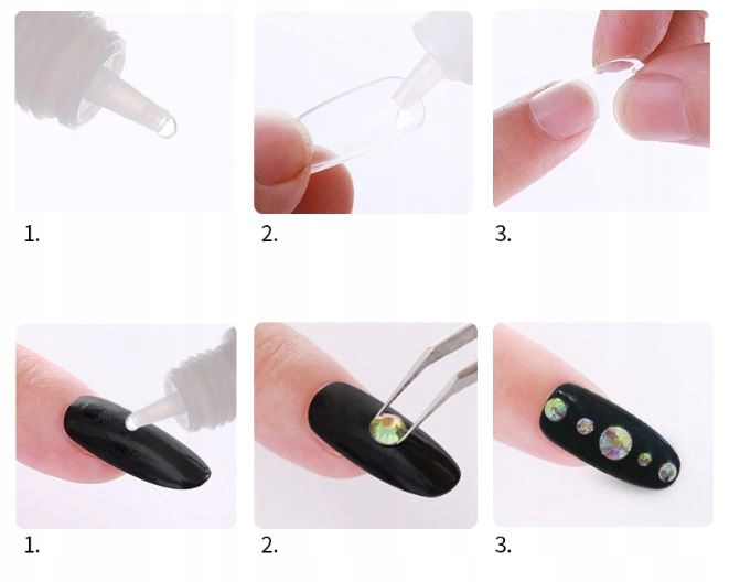 Klej do tipsów sztucznych paznokci zdobień 3 g Pojemność 3 ml