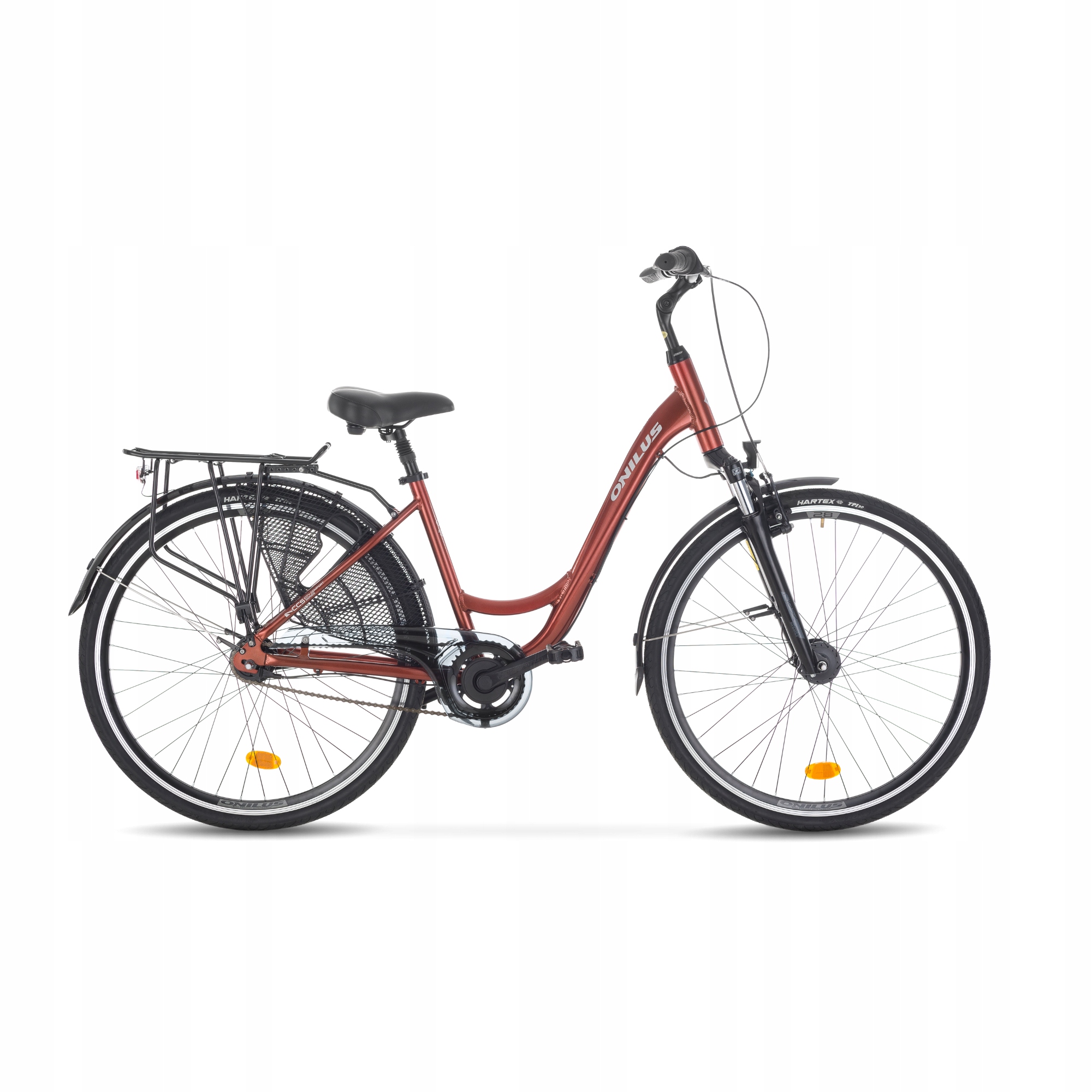 Rower miejski damski 28 cali rama 17" Onilus Lexa Dynamo Led (157 167 cm)