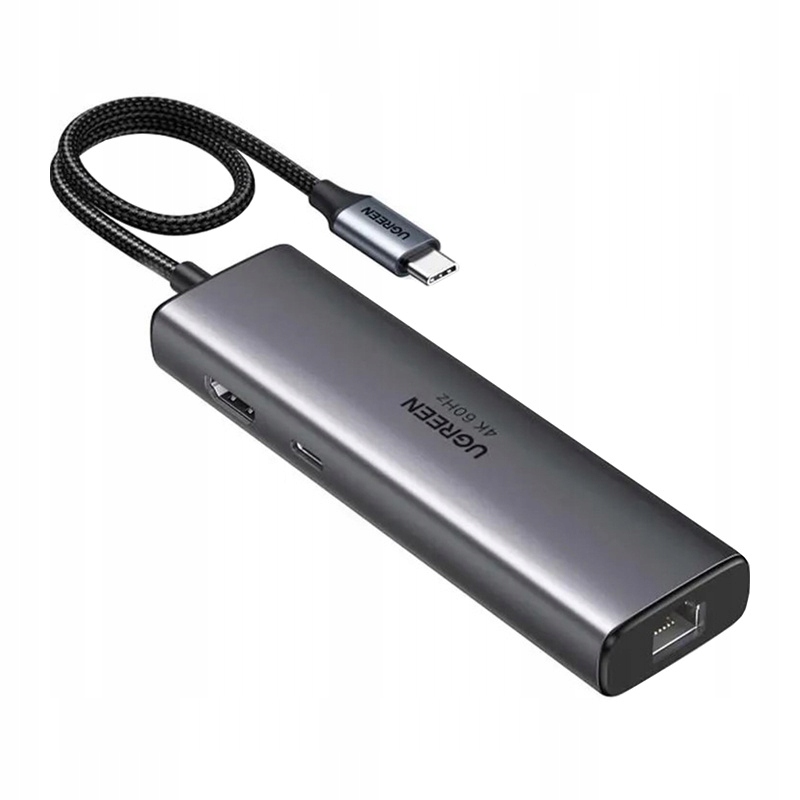 Adaptér Hub Usb-c 6v1 Ugreen CM512, Hdmi 4K@60Hz, 2x Usb, RJ45, Pd 100W