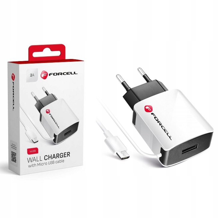 

Forcell - Szybka Ładowarka 2A micro Usb + port Usb
