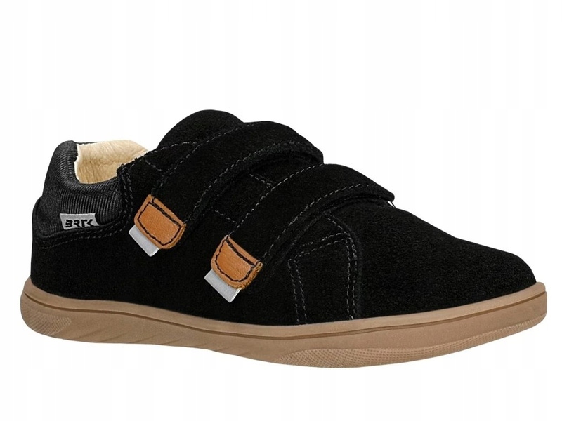 Półbuty dziecięce barefoot Bartek 8600361 skórzane zamszowe na rzepy 24