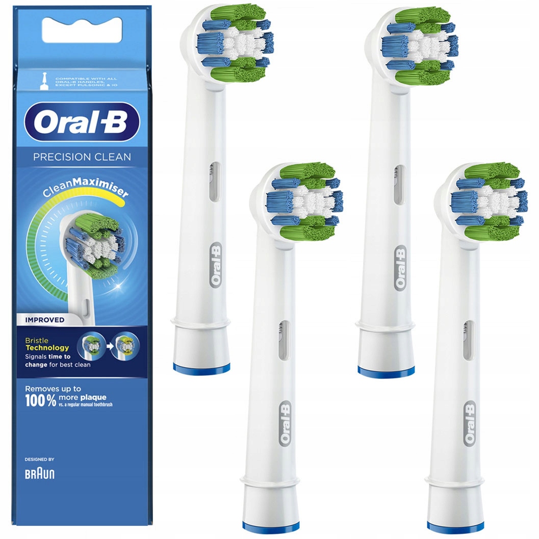 

4 Oryginalne Końcówki Oral-b Braun Precision Clean