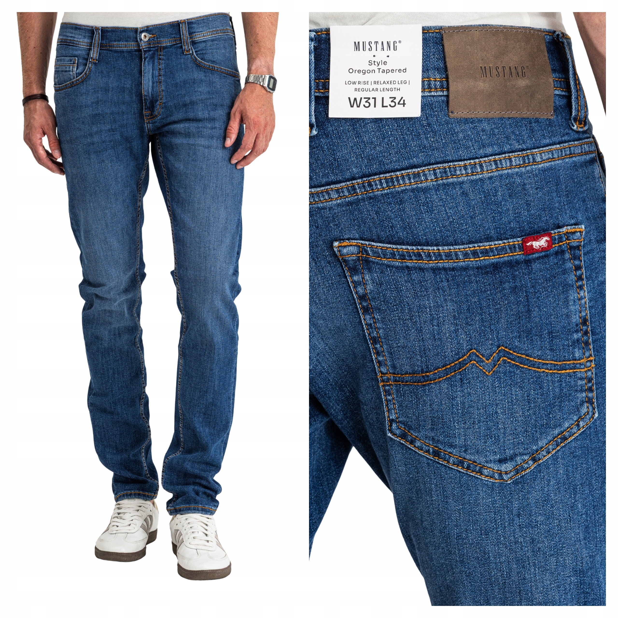 Mustang Oregon Tapered Pánské Jeansy Zúžené Střih Slim W36 L30