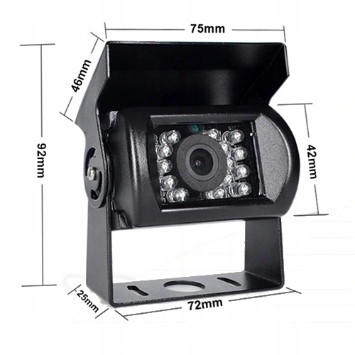 MONITOR 7 KAMERA BUS 18 IR 10m 12 24V OPTYKA SONY LCD Display screen