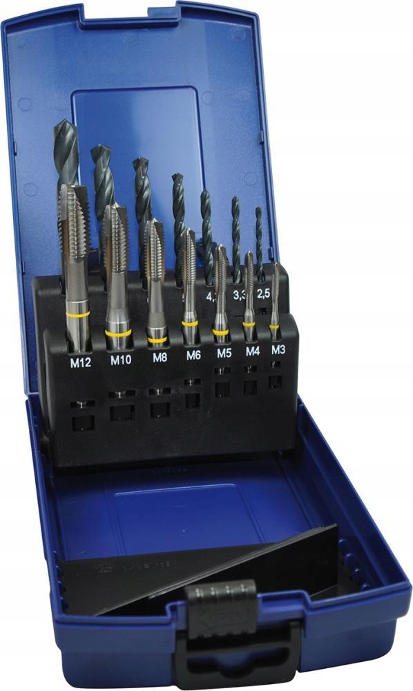 Sada průchozích strojních závitníků Din 371/376 B 6H Hss-e vrták