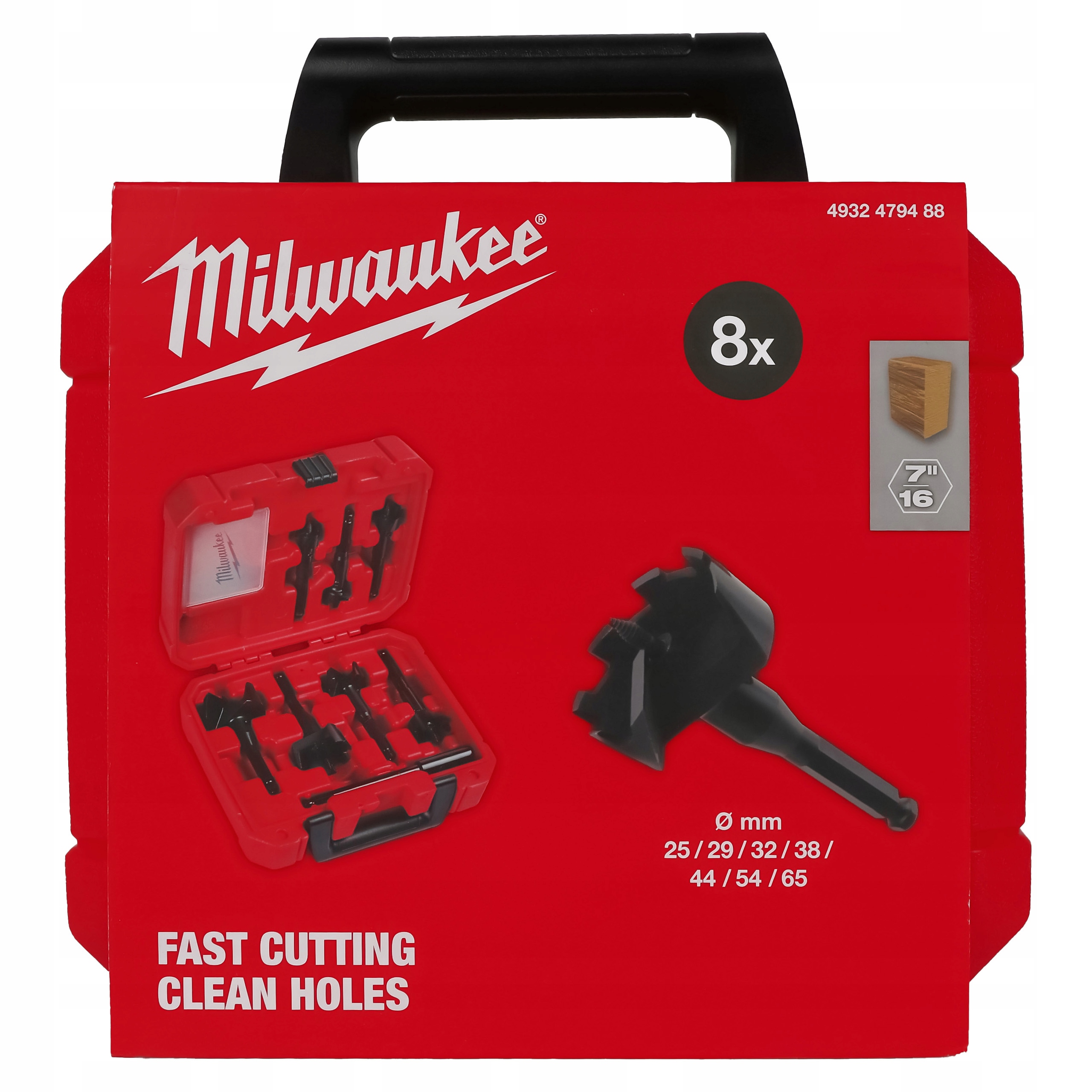Sada posuvných vrtáků 25-65 mm 7 ks v balení Milwaukee