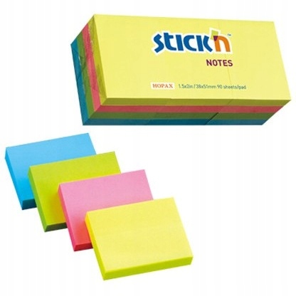 

Karteczki Stick'n 38 X 51 MM 4 Kolor Neon 12 X 100