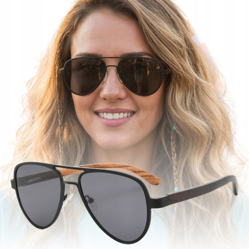 Okulary przeciwsłoneczne Gepetto Sole Blackberry z polaryzacją UV400 i etui